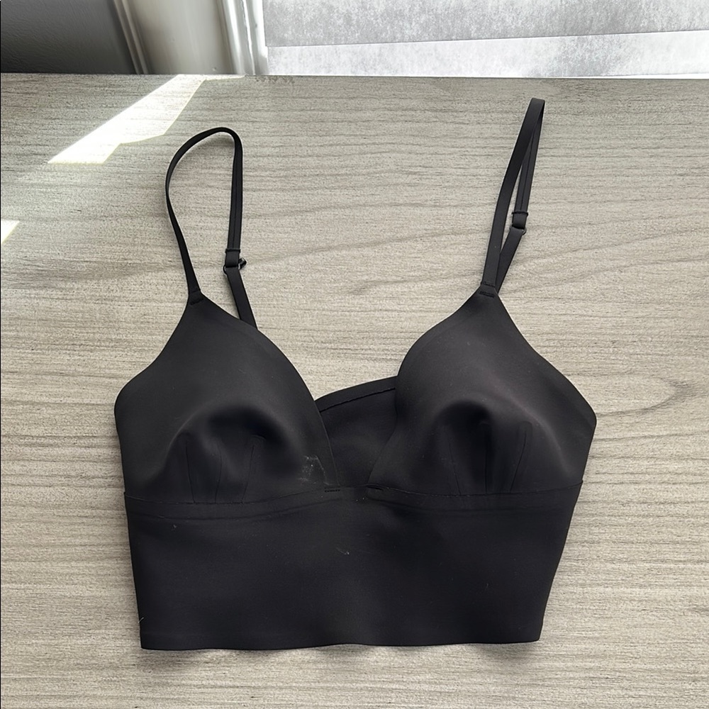 Free People Black Longline Bra Top